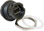 USB 2.0 telepítési házkészlet Alj, beépíthető 17-200001 Bajonettzár védőkupak nélkül 17-200001 Conec bélyegkép