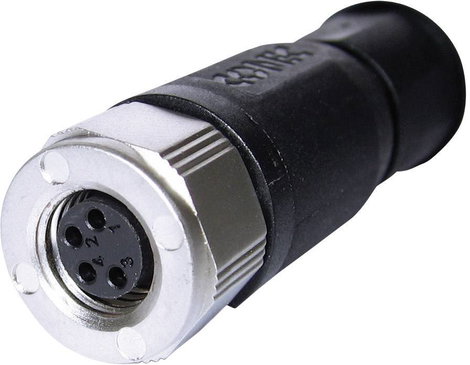Conec 42-00008 Érzékelő-/működtető összekötő, konfekcionálatlan M8 Alj, egyenes Pólusszám: 4 1 db