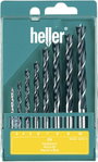 Heller 205241 Fa spirál fúró készlet 8 részes 3 mm, 4 mm, 5 mm, 6 mm, 7 mm, 8 mm, 9 mm, 10 mm Henger bélyegkép