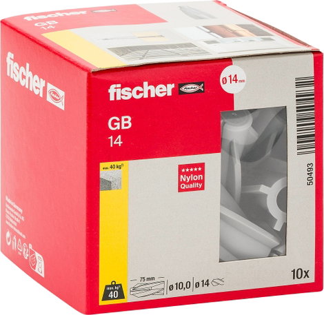 Fischer GB 14 Gázbeton tipli 75 mm 14 mm 050493 10 db