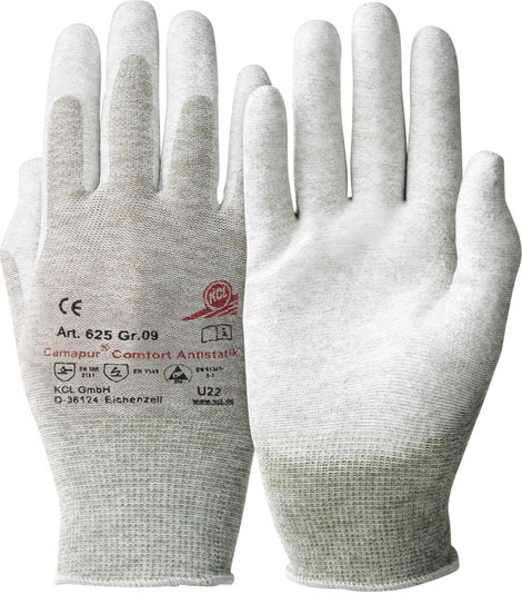 KCL Camapur Comfort Antistatik 625-8 Poliamid Munkakesztyű Méret (kesztyű): 8, M CAT II 1 pár