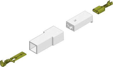 Vogt Verbindungstechnik 3831h08.60 Csúszósarus hüvely Rázkódásálló Dugasz szélesség: 6.3 mm Dugaszol 2. kép