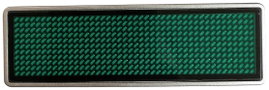 LED-es névtábla Zöld 44 x 11 Pixel (Sz x Ma x Mé) 93 x 30 x 6 mm 125907