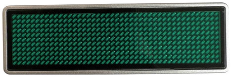 LED-es névtábla Zöld 44 x 11 Pixel (Sz x Ma x Mé) 93 x 30 x 6 mm 125907