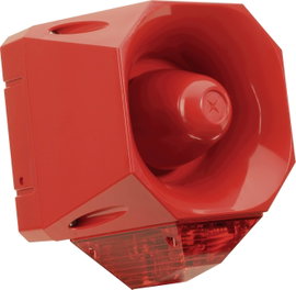 ComPro Kombi jeladó Asserta AV Piros Villogó fény, Hosszú hang 24 V/DC 120 dB