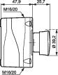 BACO LBX10510 Vészkikapcsoló nyomógomb, Gomba alakú kapcsoló házban 240 V/AC 2.5 A 1 nyitó IP66 1 db 2. kép