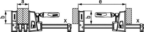 Belső bilincs REVO KRE Bessey KRE60-2K Szorítási szélesség (max.):730 mm Visszavonás:95 mm 3. kép