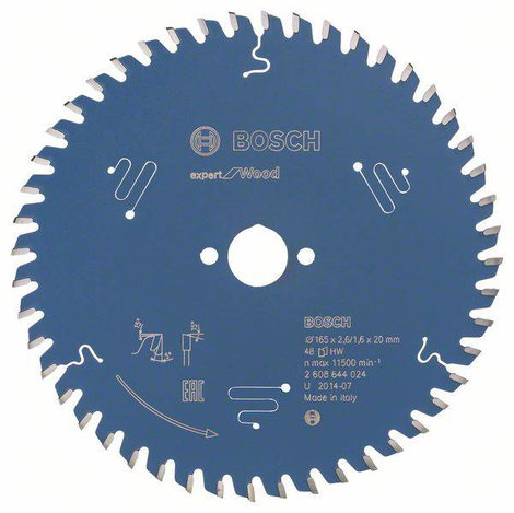 Bosch Accessories Expert for Wood 2608644024 Körfűrészlap 165 x 20 x 1.6 mm Fogak száma (collonként)