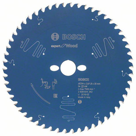 Bosch Accessories Expert for Wood 2608644342 Körfűrészlap 254 x 30 x 1.8 mm Fogak száma (collonként)