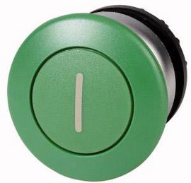 Eaton 216722-1 M22-DP-G-X1 Gomba alakú kapcsoló kerek, lapos Zöld 1 db