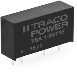 TracoPower TBA 1-0522E DC/DC feszültségváltó, nyák 41 mA 1 W Kimenetek száma: 2 x Tartalom, tartalmi