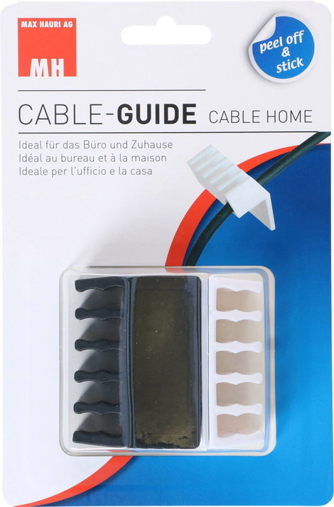 Cablehome Kábelrendező készlet öntapadó 135349 Fekete, Fehér 1 db 2. kép