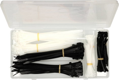 Cablehome 136069 Kábelkötöző készlet 190 mm, 100 mm Fekete, Fehér 400 db 2. kép