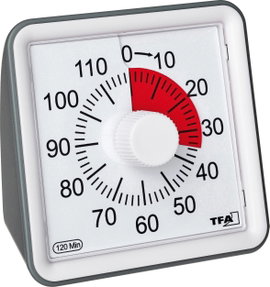 TFA Dostmann Timer VISUAL Időzítő Fehér analóg