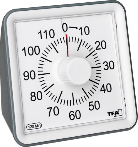 TFA Dostmann Timer VISUAL Időzítő Fehér analóg 2. kép