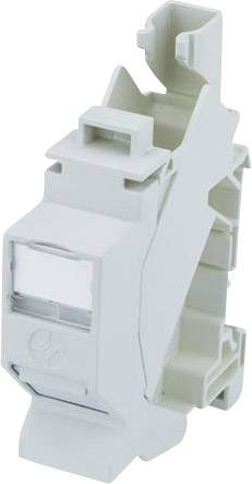 Telegärtner CAT 6a DIN síncsatlakozó J00023A0206 RJ45 kuplung ház Szürke 1 db
