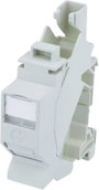 Telegärtner CAT 6a DIN síncsatlakozó J00023A0206 RJ45 kuplung ház Szürke 1 db bélyegkép