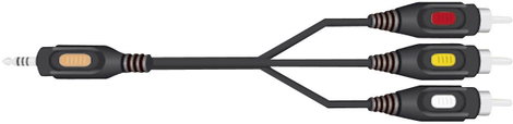 SpeaKa Professional Jack / Kompozit RCA AV Csatlakozókábel [1x Jack dugó, 2,5 mm-es - 3x RCA dugó] 2 2. kép