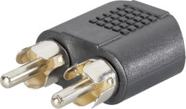 SpeaKa Professional SP-7869756 RCA / Jack Audio Y adapter [2x RCA dugó - 1x Jack alj, 3,5 mm-es] Fek
