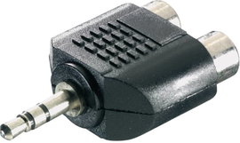 SpeaKa Professional SP-7870248 Jack / RCA Audio Y adapter [1x Jack dugó, 3,5 mm-es - 2x RCA alj] Fek