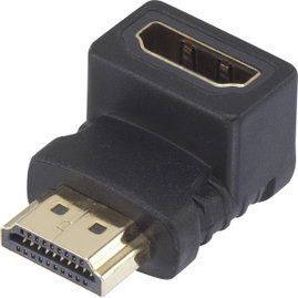 HDMI Átalakító [1x HDMI dugó - 1x HDMI alj] 90°-ban felfelé hajlítva aranyozott érintkező SpeaKa Pro