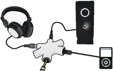 SpeaKa Professional SP-7870556 Jack Audio Y adapter [1x Jack alj, 3,5 mm-es - 5x Jack alj, 3,5 mm-es 4. kép