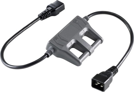 VOLTCRAFT CAA-1L 16 Mérőadapter Hidegkészülék dugó, C20 - Hidegkészülék alj, C19 Sötétszürke 5. kép