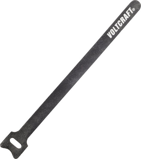 VOLTCRAFT Ragasztós kábelkötöző 420mm (H x Sz) 420 mm x 12 mm Sötétszürke 10 db