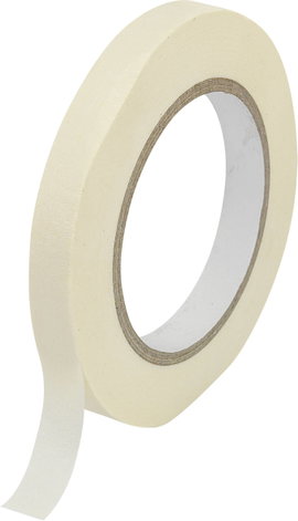 Krepp ragasztószalag, fehér, (H x Sz) 50 m x 12,5 mm, kaucsuk, tartalom: 1 tekercs, Toolcraft