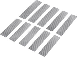 TOOLCRAFT RTS25/100-SV 1564163 Ragasztócsík RTS Ezüst (H x Sz) 100 mm x 25 mm 10 db