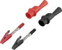 VOLTCRAFT MSK-104 Krokodilcsipesz 4 mm-es dugó CAT III 1000 V, CAT IV 600 V Fekete, Piros 2. bélyegkép