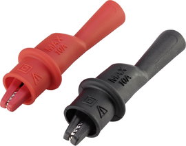 VOLTCRAFT MSK-111 Krokodilcsipesz 2 mm-es dugó CAT III 1000 V, CAT IV 600 V Fekete, Piros