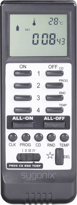 16 csatornás RSL távirányító, LCD, max. 50 m, Sygonix SY-3523480