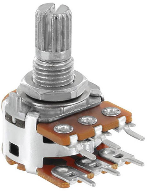 Alpha RV16A01F20KA5KM RV16A01F20KA5KM Forgató potenciométer Sztereó 0.05 W 5 kΩ 1 db