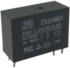 Tianbo Electronics TRA3 L-24VDC-S-2H Nyák relé 24 V/DC 8 A 2 záró 1 db