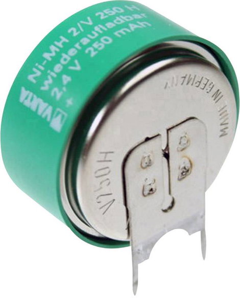 Varta V2/250H-SLF ++/- Gombakku 250H NiMH 250 mAh 2.4 V 1 db