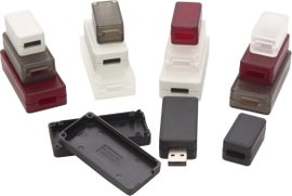 Hammond Electronics 1551USB3TSK Műszerdobozok USB csatlakozókhoz ABS Átlátszó (diffúz) 1 db