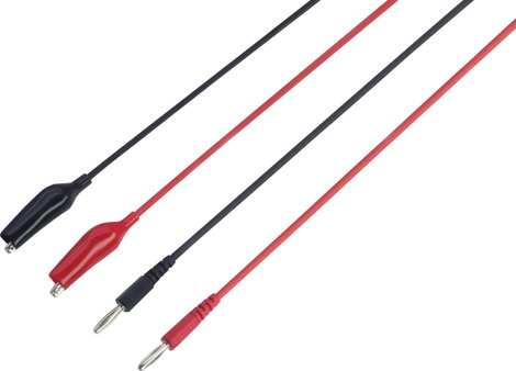 VOLTCRAFT MSL-100 Mérővezeték [Dugó, 4 mm - ] 1.00 m Fekete, Piros 1 db 2. kép