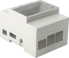 Joy-it rb-case+07 SBC ház Alkalmas: Raspberry Pi Profilsínre szereléshez Szürke