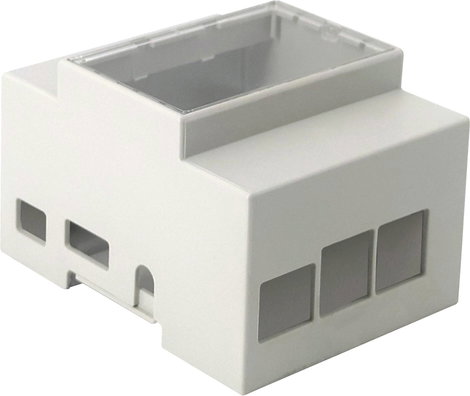 Joy-it rb-case+07 SBC ház Alkalmas: Raspberry Pi Profilsínre szereléshez Szürke