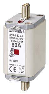 Siemens 3NA6832 Biztosíték betét Biztosíték méret = 0 125 A 500 V 1 db