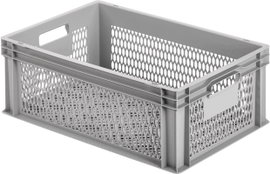Alutec 75060 Műanyag doboz Rácsos (Sz x Ma x Mé) 600 x 220 x 400 mm Szürke 1 db
