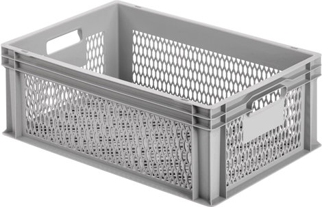 Alutec 75060 Műanyag doboz Rácsos (Sz x Ma x Mé) 600 x 220 x 400 mm Szürke 1 db