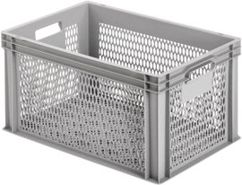Alutec 75070 Műanyag doboz Rácsos (Sz x Ma x Mé) 600 x 320 x 400 mm Szürke 1 db