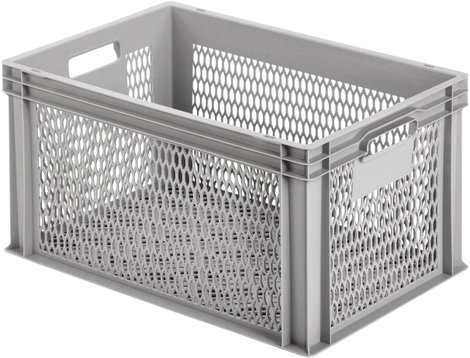 Alutec 75070 Műanyag doboz Rácsos (Sz x Ma x Mé) 600 x 320 x 400 mm Szürke 1 db