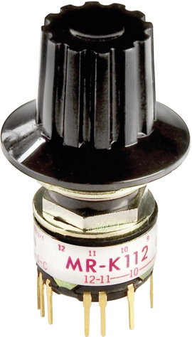NKK Switches MRK112-A MRK112-A Forgó kapcsoló 125 V/AC 0.25 A Kapcsolási pozíciók 12 1 x 30 ° 1 db
