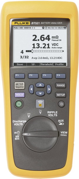 Fluke Ólomakku teszter BT521 Mérési tartomány (elemteszter) 1000 V-ig Akku, Elem 4489996
