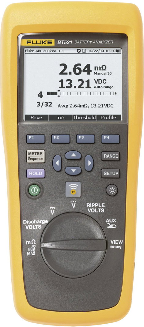 Fluke Ólomakku teszter BT521 Mérési tartomány (elemteszter) 1000 V-ig Akku, Elem 4489996