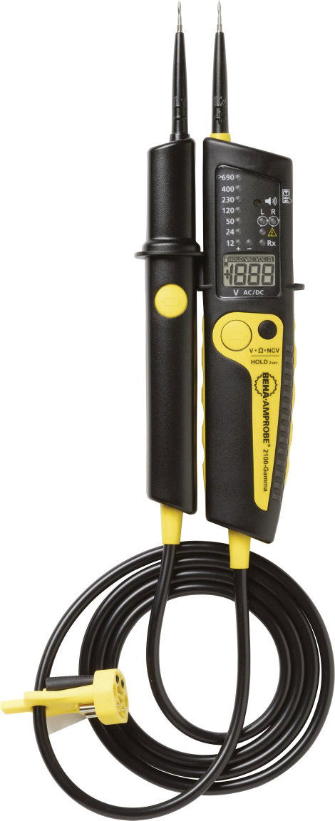 Kétpólusú feszültségvizsgáló CAT III 1000 V, CAT IV 600 V, LCD/LED, Beha Amprobe 2100-GAMMA