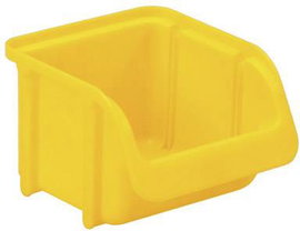 Hünersdorff 671200 Nyitott tárolódobozok (Sz x Ma x Mé) 115 x 100 x 75 mm Sárga 1 db